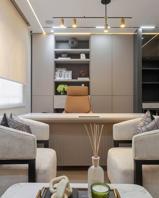 Executive office by Makki Home Interiors, image preview from Instagram